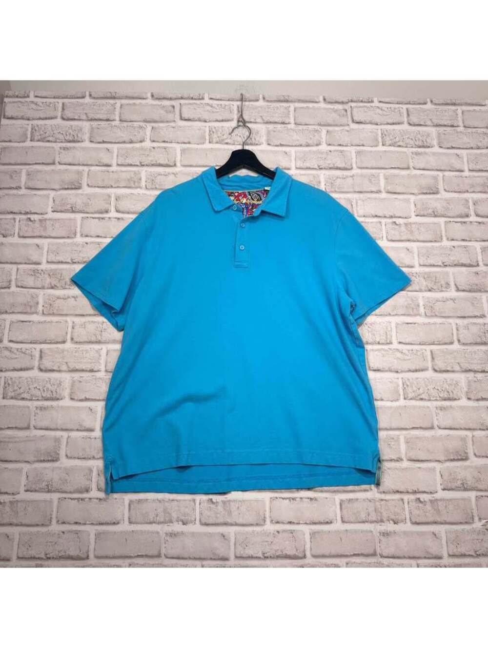 Robert Graham Polo Shirt Blue Men's XL
